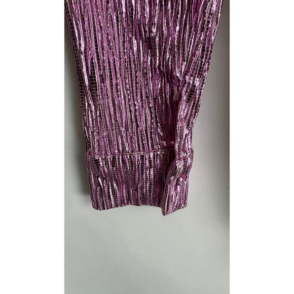 Buddy Love Veronica Textured Shorts Outfit Set Pink Metallic Womens Small New - Picture 5 of 14